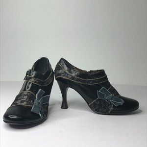 Bobbi Blu Yamin Steampunk Ankle Booties Size 8 M Victorian Inspired Leather Lace